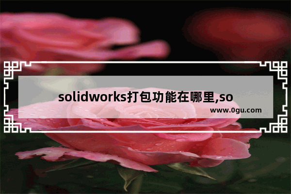 solidworks打包功能在哪里,solidworks怎么打包