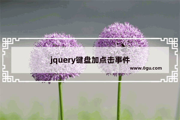 jquery键盘加点击事件