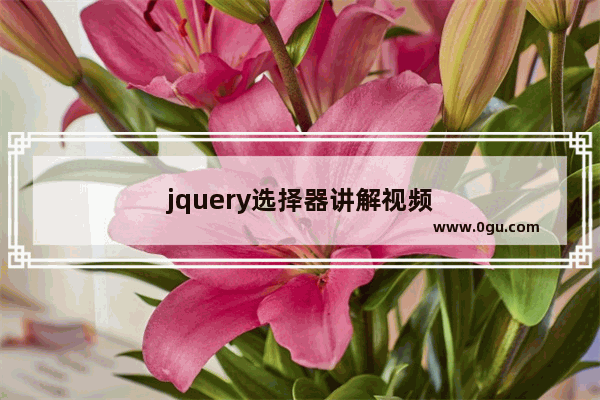 jquery选择器讲解视频