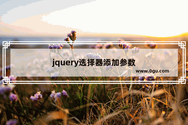 jquery选择器添加参数