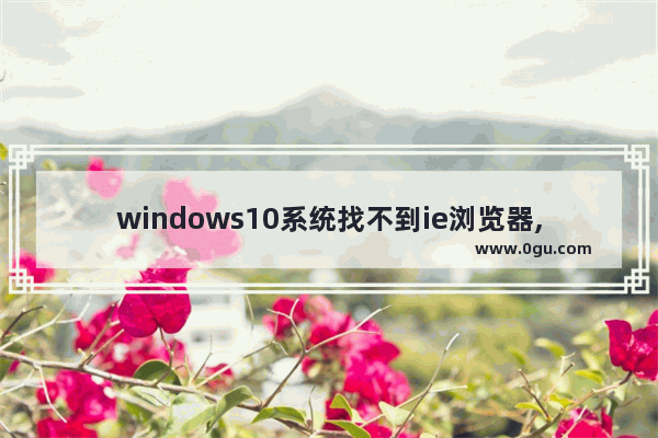 windows10系统找不到ie浏览器,windows10怎么找不到ie浏览器