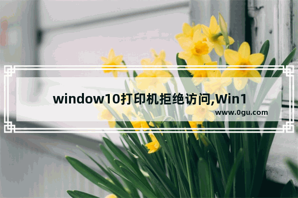 window10打印机拒绝访问,Win10打印机拒绝访问