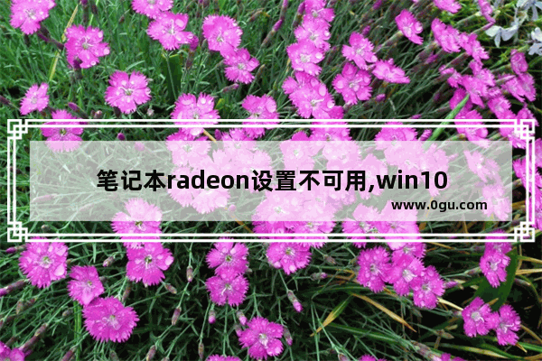 笔记本radeon设置不可用,win10无法打开radeon