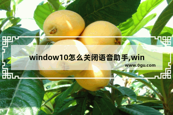 window10怎么关闭语音助手,win10如何关闭语音助手