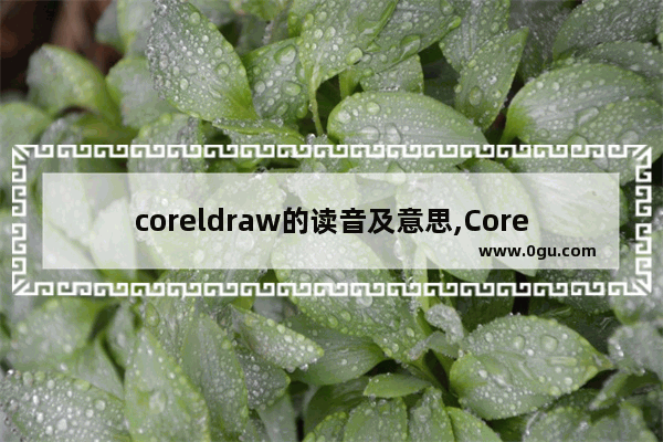 coreldraw的读音及意思,CorelDRAW是什么