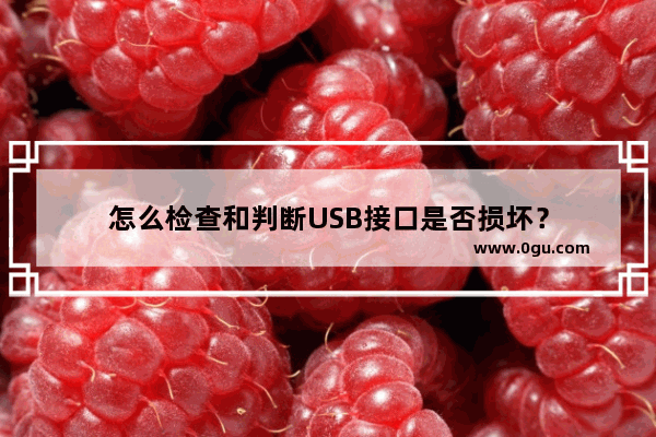 怎么检查和判断USB接口是否损坏？