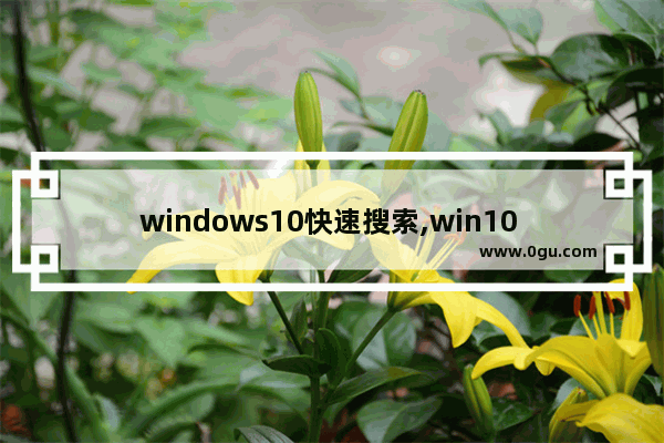 windows10快速搜索,win10 快捷搜索