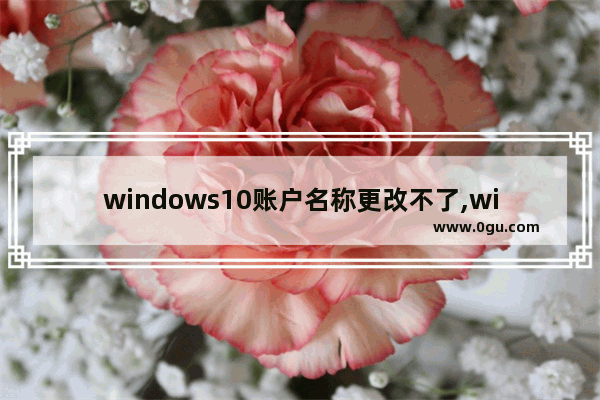 windows10账户名称更改不了,win10用户名称改不了