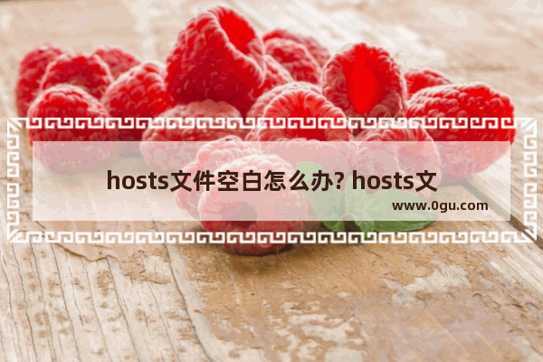 hosts文件空白怎么办? hosts文件空白或删除的恢复方法