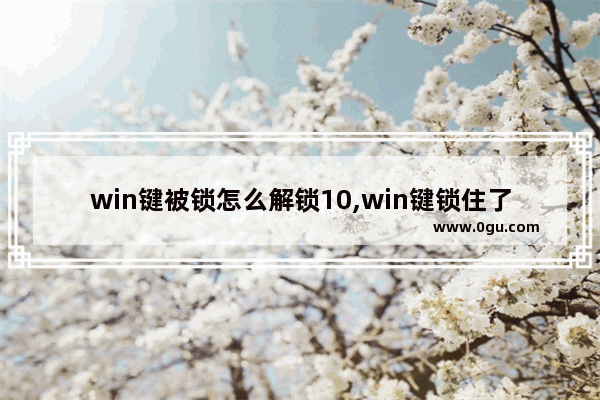 win键被锁怎么解锁10,win键锁住了怎么解锁