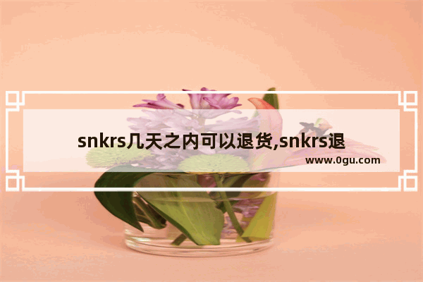 snkrs几天之内可以退货,snkrs退货时限