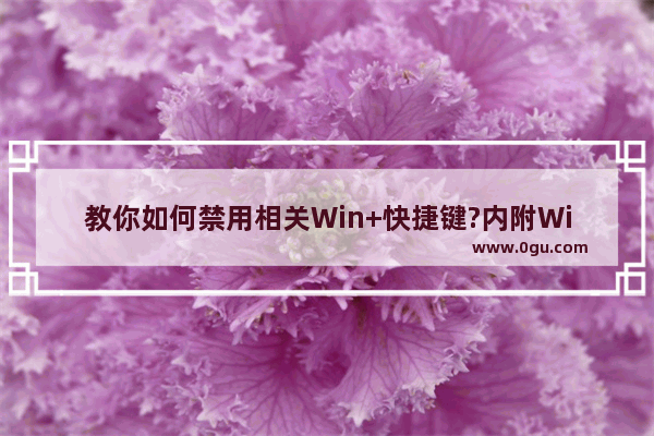 教你如何禁用相关Win+快捷键?内附Win快捷键大全