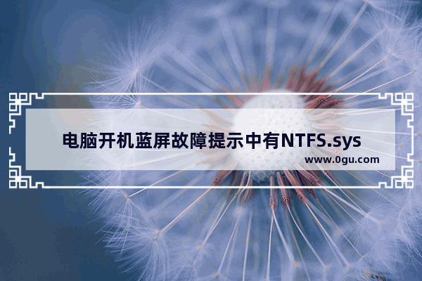 电脑开机蓝屏故障提示中有NTFS.sys文件怎么办?