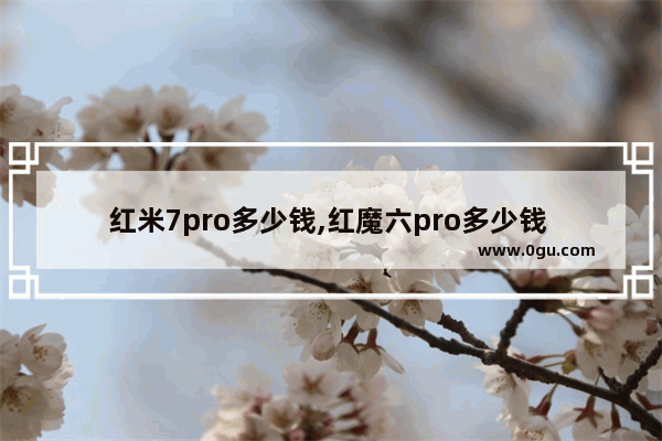 红米7pro多少钱,红魔六pro多少钱 