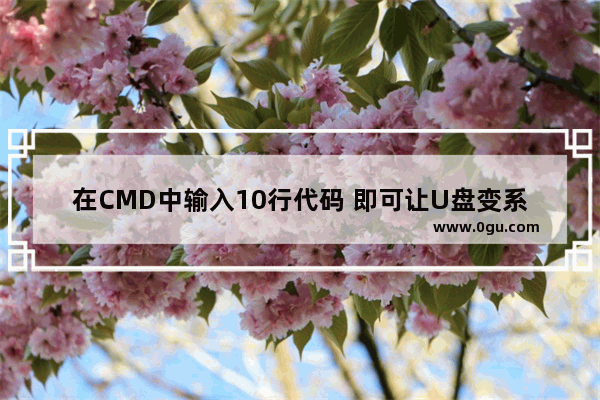 在CMD中输入10行代码 即可让U盘变系统安装盘