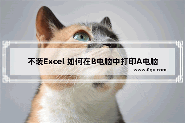 不装Excel 如何在B电脑中打印A电脑编辑好的表格?