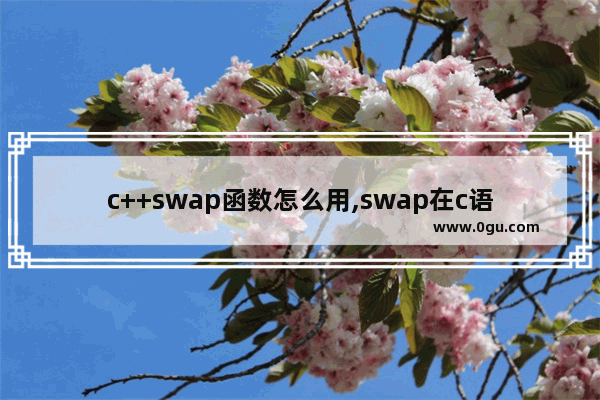 c++swap函数怎么用,swap在c语言中的用法