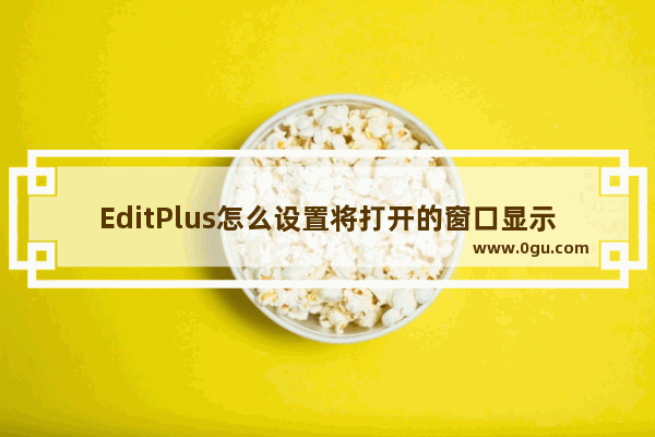 EditPlus怎么设置将打开的窗口显示在顶部