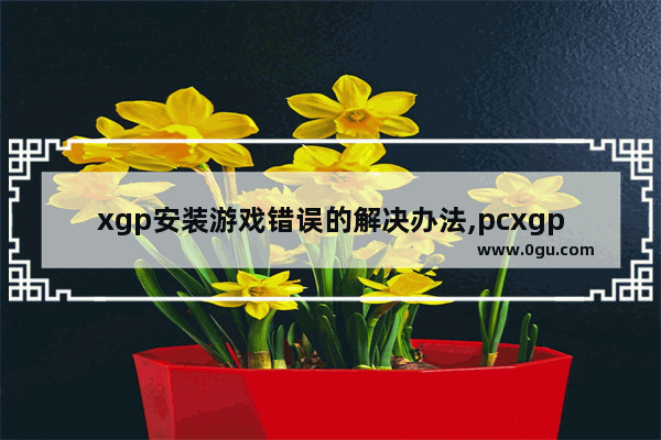 xgp安装游戏错误的解决办法,pcxgp下载游戏错误