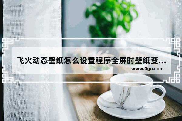 飞火动态壁纸怎么设置程序全屏时壁纸变静态