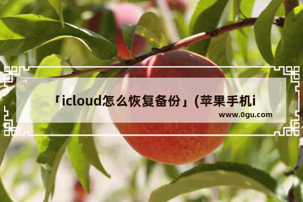 「icloud怎么恢复备份」(苹果手机icloud怎么恢复备份)