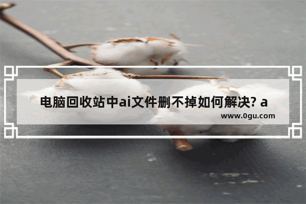 电脑回收站中ai文件删不掉如何解决? ai文件在回收站删不掉的解决办法
