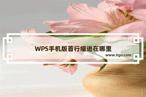 WPS手机版首行缩进在哪里