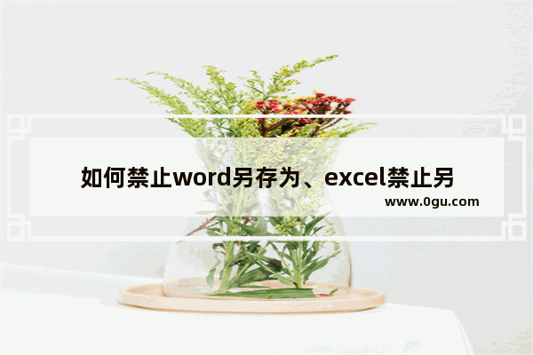 如何禁止word另存为、excel禁止另存为、禁止图片另存为本地磁盘