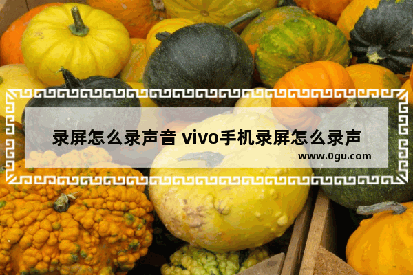 录屏怎么录声音 vivo手机录屏怎么录声音直接保存图片