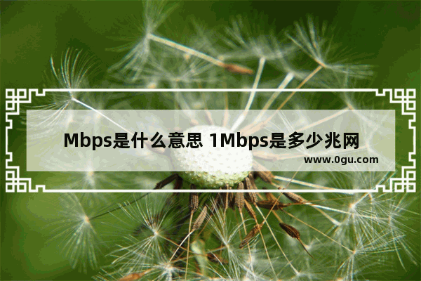 Mbps是什么意思 1Mbps是多少兆网速？