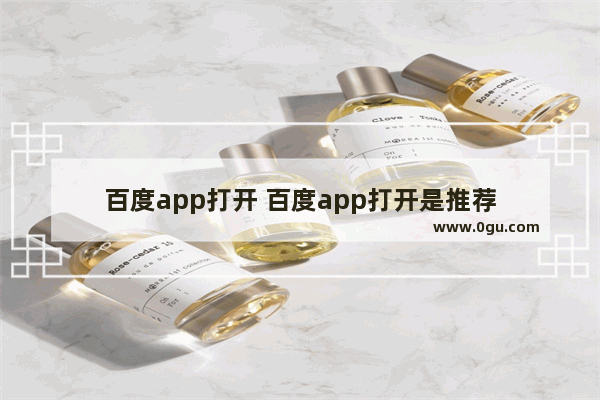 百度app打开 百度app打开是推荐