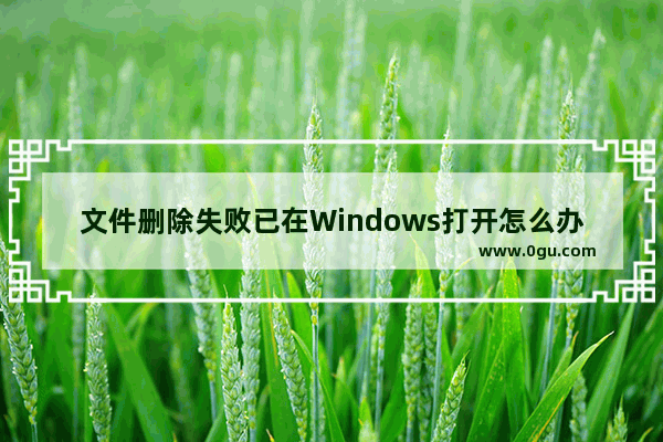 文件删除失败已在Windows打开怎么办？