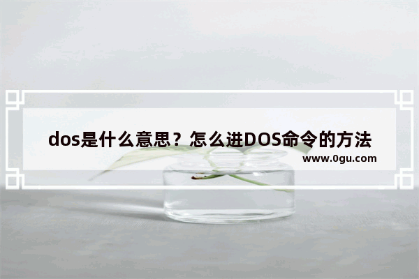 dos是什么意思？怎么进DOS命令的方法