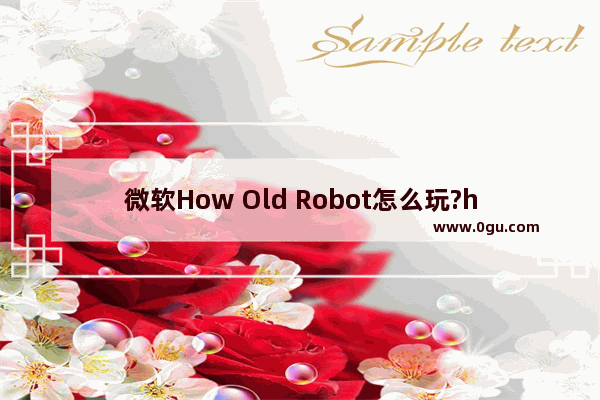 微软How Old Robot怎么玩?howoldrobot使用方法