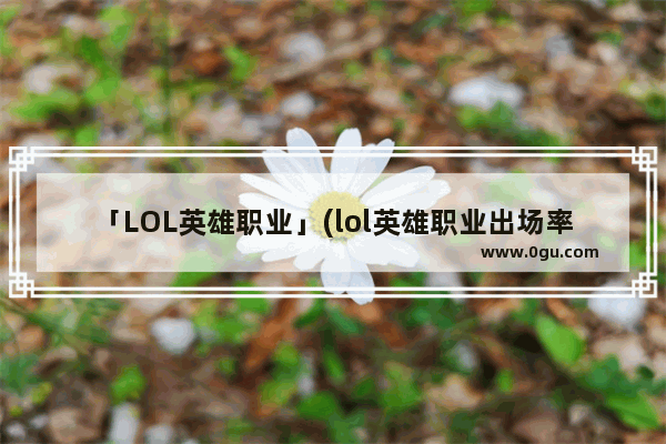 「LOL英雄职业」(lol英雄职业出场率)