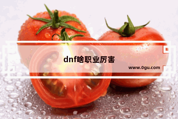 dnf啥职业厉害