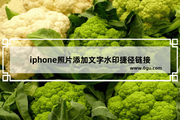 iphone照片添加文字水印捷径链接