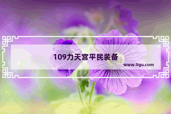 109力天宫平民装备