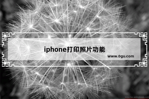 iphone打印照片功能