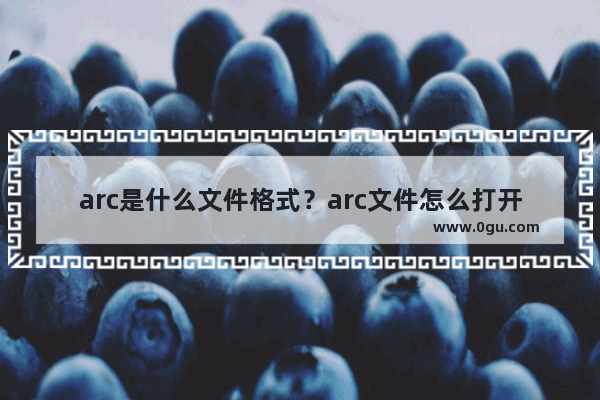 arc是什么文件格式？arc文件怎么打开？