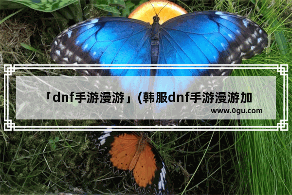 「dnf手游漫游」(韩服dnf手游漫游加点)