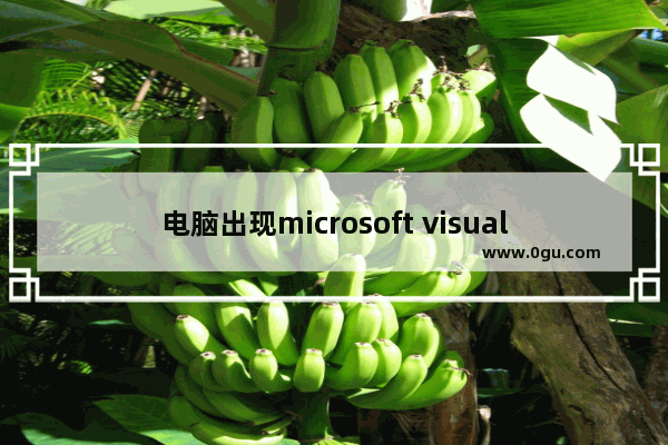 电脑出现microsoft visual c++ runtime error 解决方法