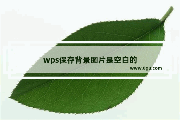 wps保存背景图片是空白的