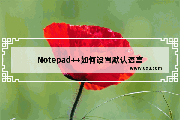 Notepad++如何设置默认语言