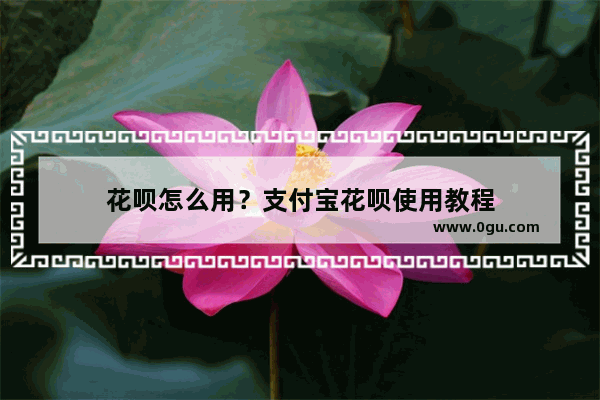 花呗怎么用？支付宝花呗使用教程