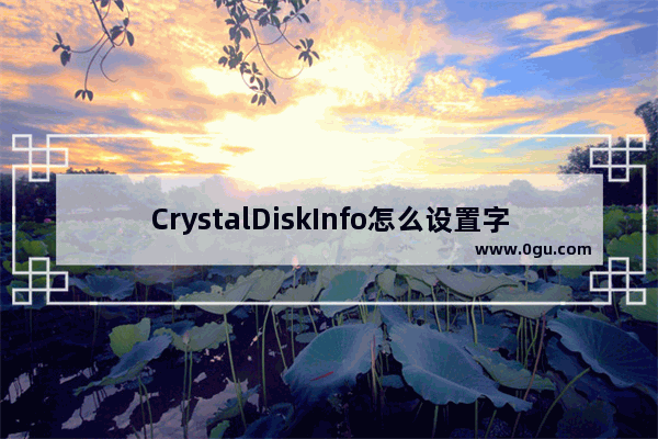 CrystalDiskInfo怎么设置字体