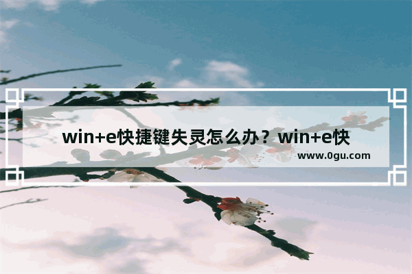 win+e快捷键失灵怎么办？win+e快捷键失灵的图文解决方法