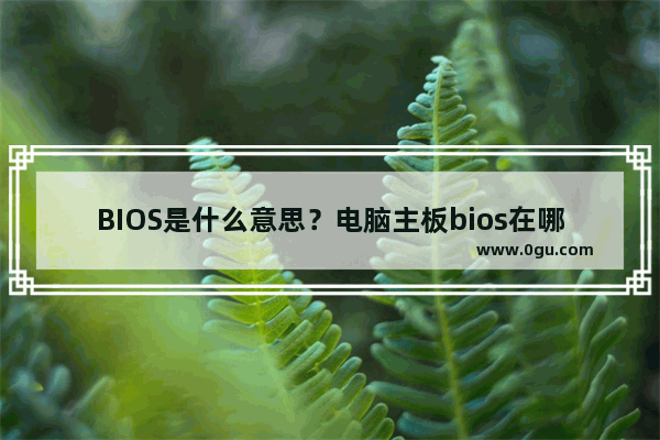 BIOS是什么意思？电脑主板bios在哪里？