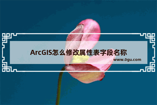 ArcGIS怎么修改属性表字段名称