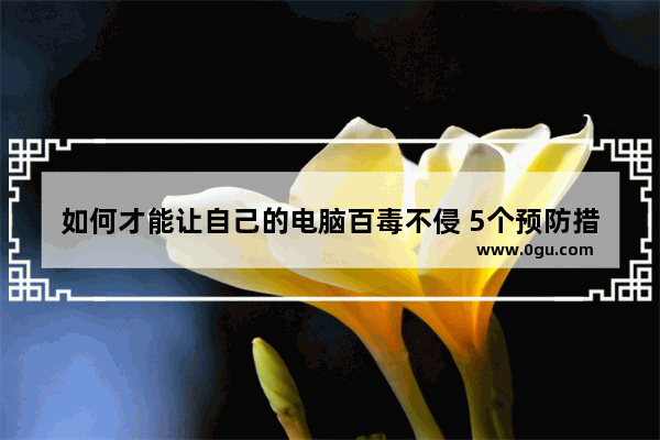 如何才能让自己的电脑百毒不侵 5个预防措施轻松搞定